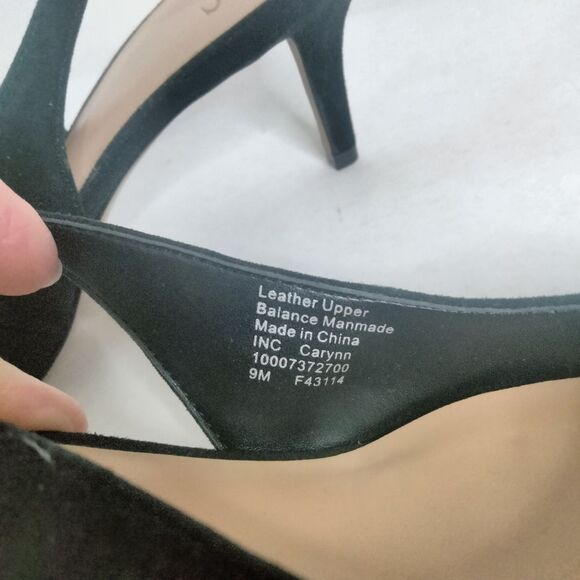 Women's Pointed Toe Kitten Heel Black Suede Shoe - Picture 5 of 8